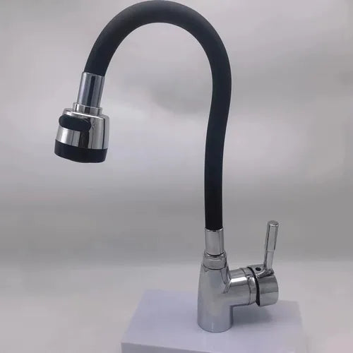Monocomando Cocina Canilla Flexible Pared Grifo 20cm Negro Mate