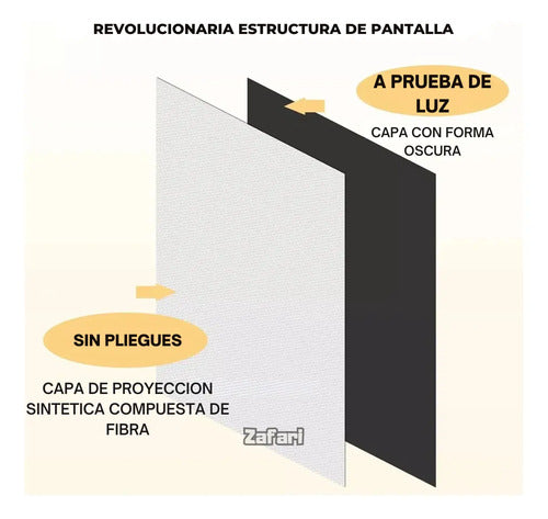 Pantalla Proyector Enrollable De 120 Pulgadas, Fácil Montaje (foto 2)