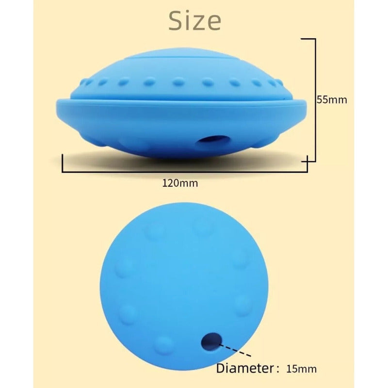 Juguete Interactivo Para Perros, Disco Volador Resistente Azul