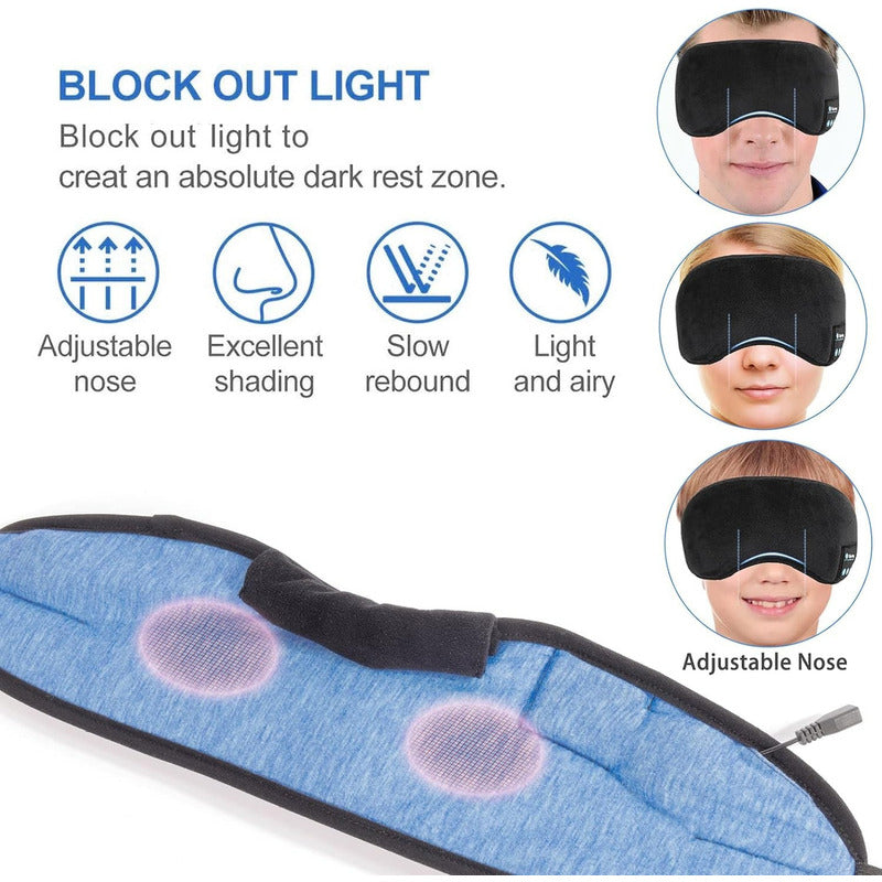 Antifaz Para Dormir Negro Con Bluetooth