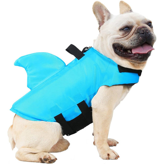 Chaleco De Natación Perros Con Cinturón Ajustable Celeste