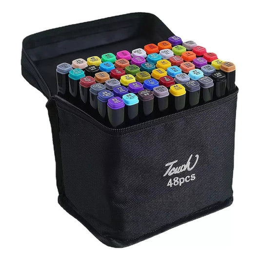 Set De 48 Marcadores A Base De Alcohol Para Dibujo Diseño