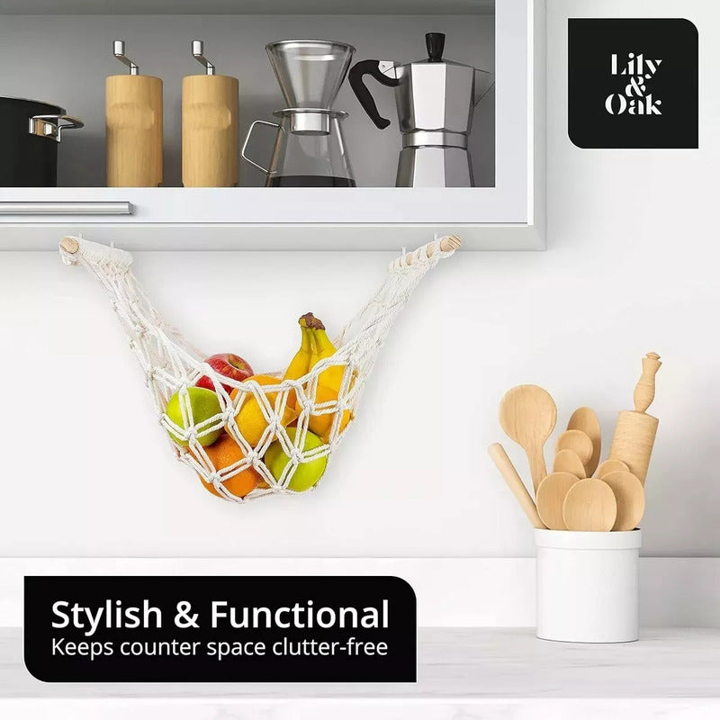 Frutero Colgante Macramé, Cesta Frutas, Organizador Macramé