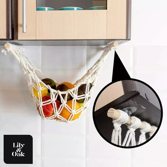 Frutero Colgante Macramé, Cesta Frutas, Organizador Macramé