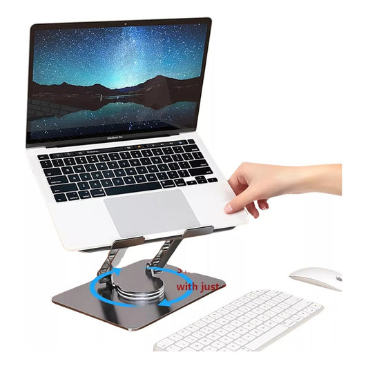 Soporte Portátil Para Laptop Ergonómico, Plegable Y Base 360