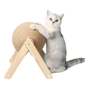 Juguete Rascador Para Gatos Estambre Con Forma De Bola Marrón