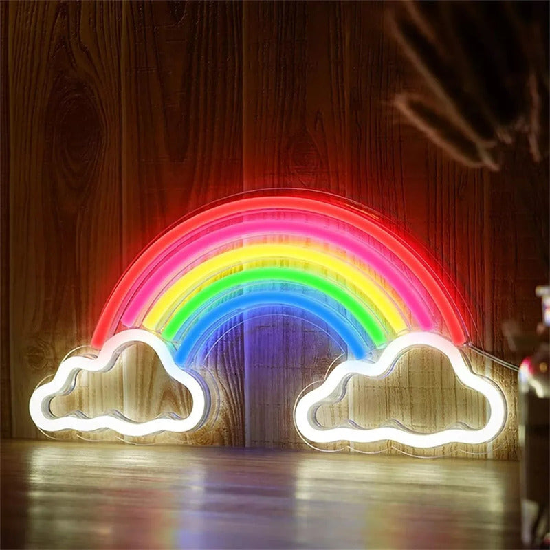 Letrero Luminoso Arcoíris Led Usb Para Decoración Y Fiestas