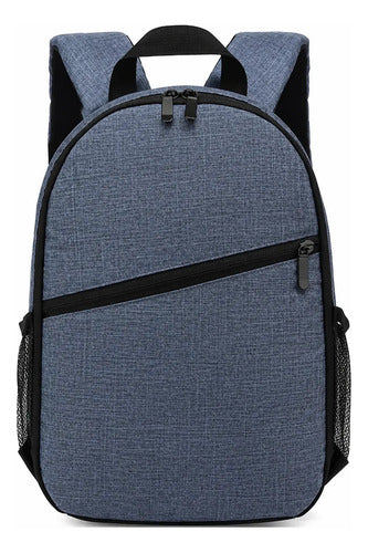 Mochila Para Cámara Reflex Impermeable Multifuncional Azul (foto 1)