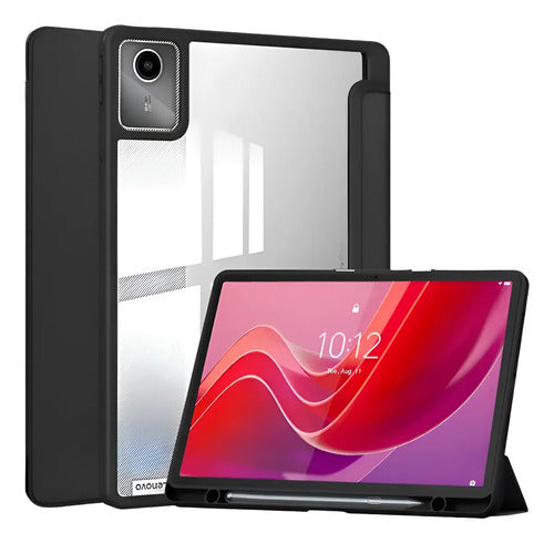 Funda Transparente Para Lenovo Tab M11 11  Con Ranura Lápiz Negro (foto 1)