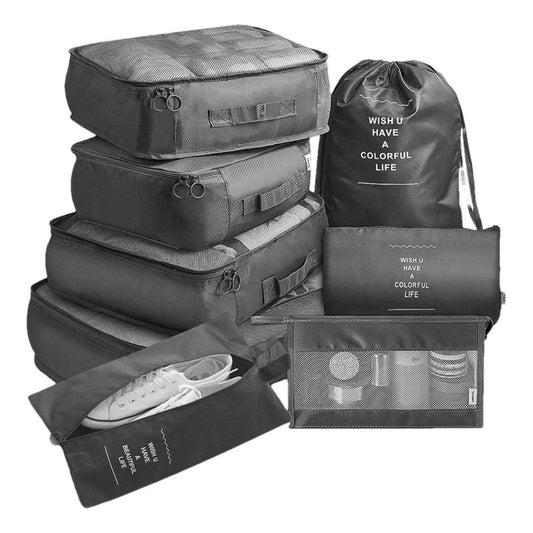 Cubos Mágicos: Set Organizador Esencial Para Viajes Y Maleta Negro