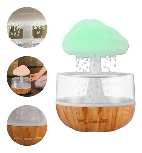 Humificador De Aire Para Descanso Lluvia Forma Hongo Verde Claro (foto 2)