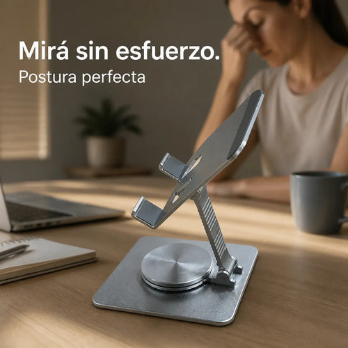 Soporte Teléfono Tablet, Soporte Ajustable, Soporte Aluminio (foto 3)