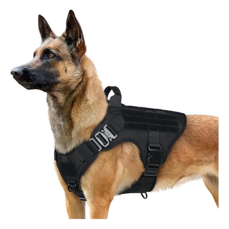 Arnés Táctico Para Perros Negro