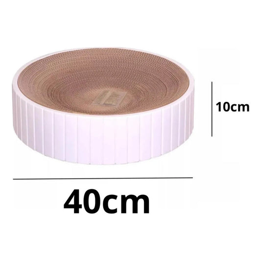 Cama Rascadora De Alta Densidad Para Gatos Cómoda Relajante Blanco