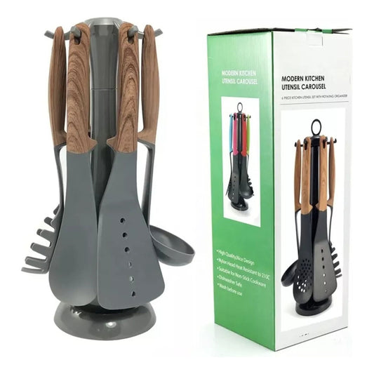 Set Utensilios Cocina Madera, Set Cucharas, Utensilios Mader