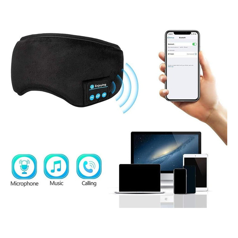 Antifaz Para Dormir Negro Con Bluetooth