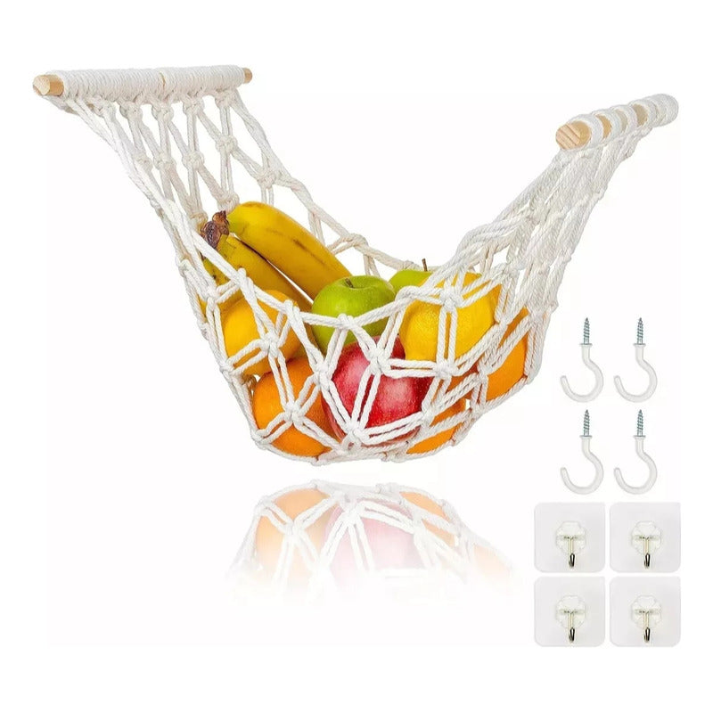 Frutero Colgante Macramé, Cesta Frutas, Organizador Macramé