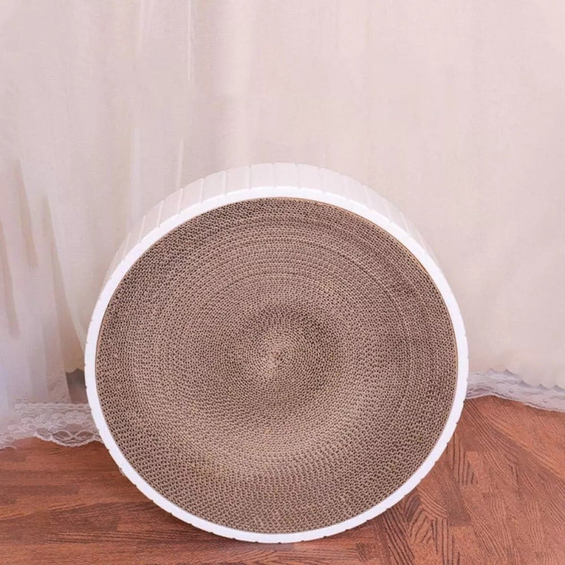Cama Rascadora De Alta Densidad Para Gatos Cómoda Relajante Blanco