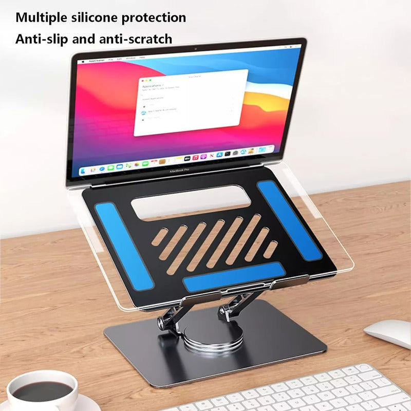 Soporte Portátil Para Laptop Ergonómico, Plegable Y Base 360