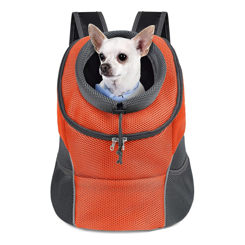 Mochila Para Perros Pequeña, Transpirable Y Segura Rojo