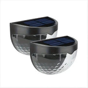 Foco Solar Led Pared Exterior Pack 2 Unidades Para Jardín Blanco (foto 1)