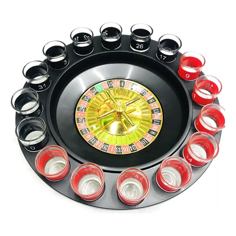 Juego Mesa Ruleta Casino Con 12 Shots, Diversión De Fiesta