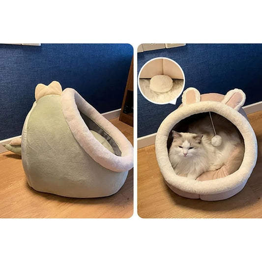 Cama Para Gatos Y Perros Tienda De Campaña Para Mascotas Verde Claro Talle M