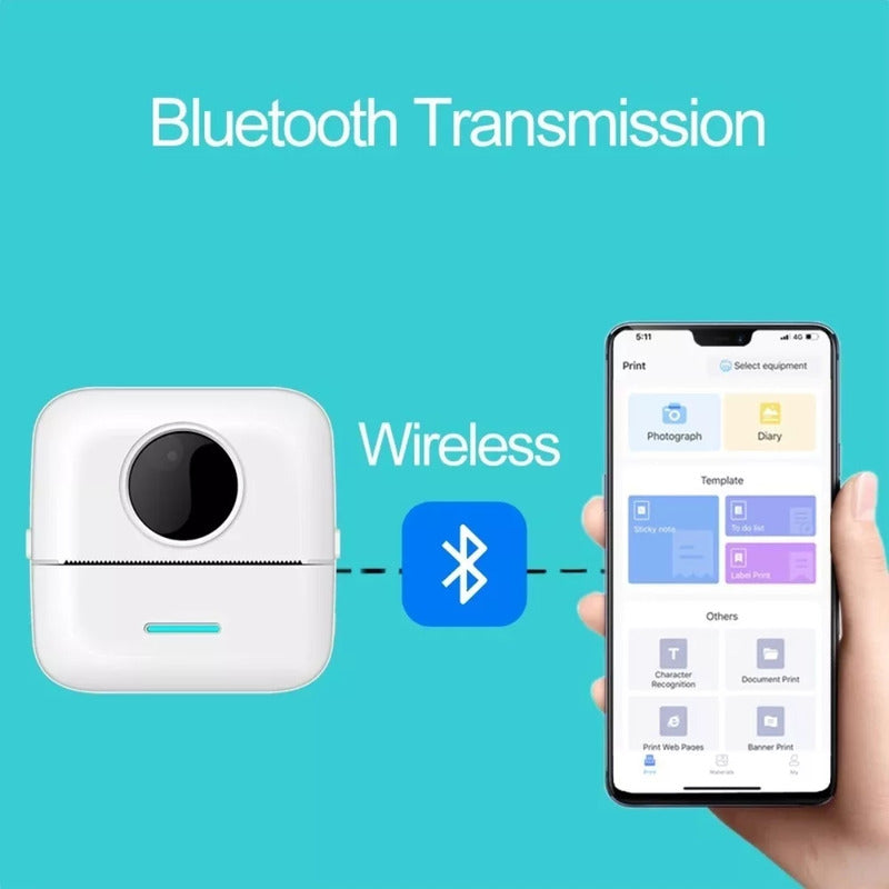 Mini Impresora Térmica Portátil Bluetooth Recargable