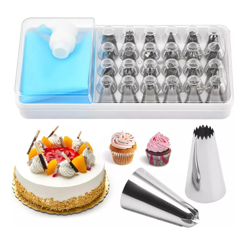 Set 24 Boquillas Repostería Tubos Decoración Pastelería