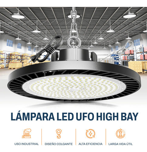 Lámpara Ufo Led 200w Deposito Galpón Industrial (foto 7)