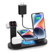 Base De Carga Inalámbrica 4 En 1 Para Dispositivos Múltiples