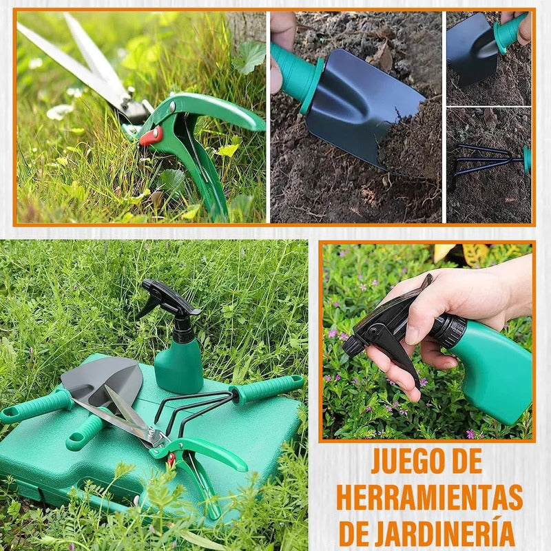 Kit De Jardinería/huerta Set Herramientas Con Maletin 11 Pcs