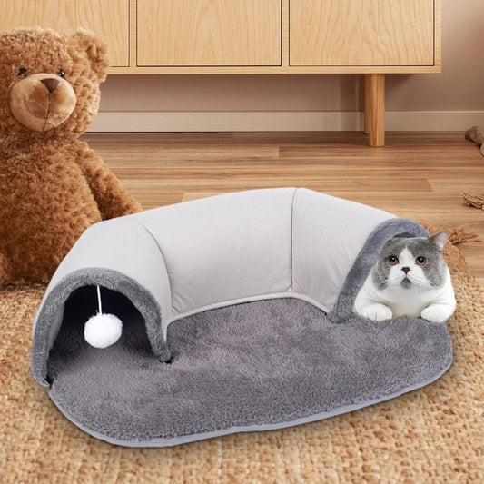 Cama-cueva Interactiva Para Gatos Y Mascotas Gris