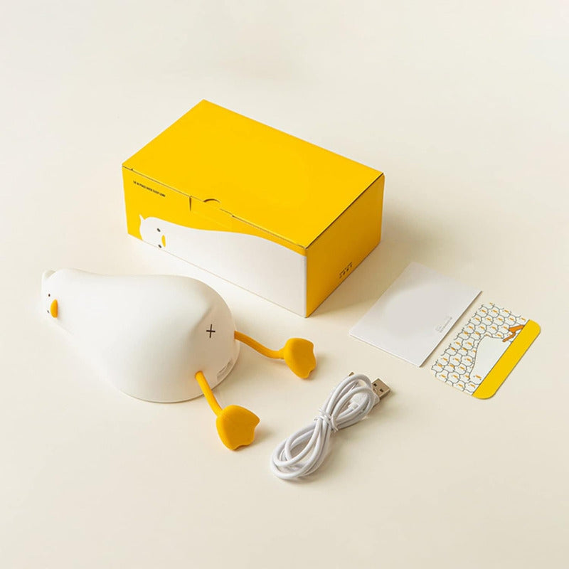 Lámpara Pato Led Silicona Táctil Recargable, Luz Nocturna