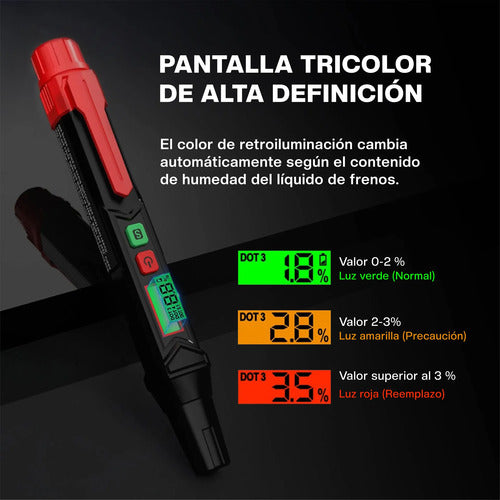 Tester Probador Líquido De Frenos Dot3 Dot4 Dot5.1 Aceite (foto 2)