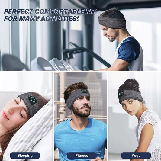 Antifaz Para Dormir Con Bluetooth Y Banda Deportiva 2 En 1