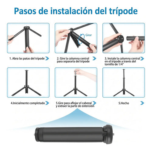 Luz Led Usb Con Filtro De Color Para Grabar Vídeos Negro (foto 4)