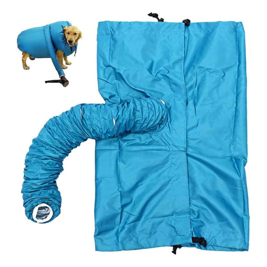 Saco Secador Portátil Secador Para Pelo Mascotas Perro Gato Azul