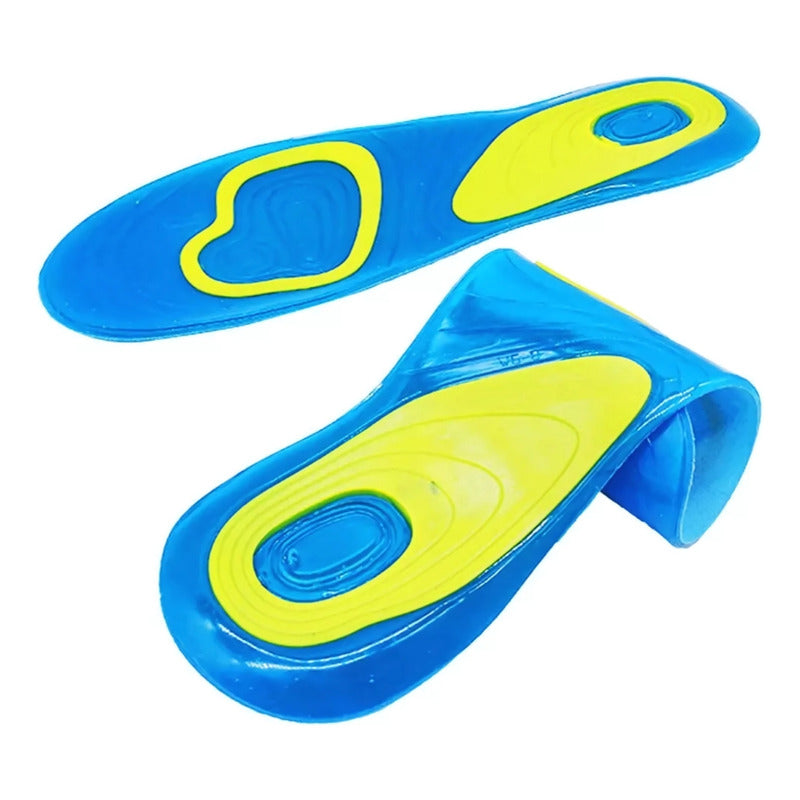 Plantillas De Descanso/deportiva Gel Recortable Baja Impacto 42 A 48 Hombre Celeste