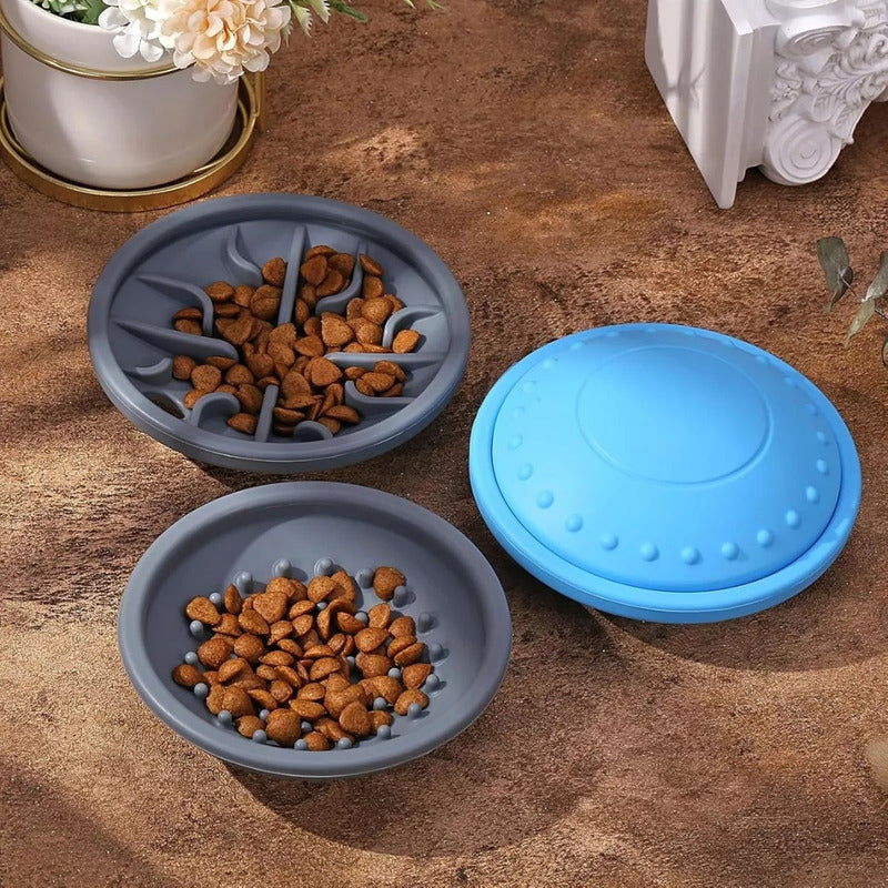 Juguete Interactivo Para Perros, Disco Volador Resistente Azul