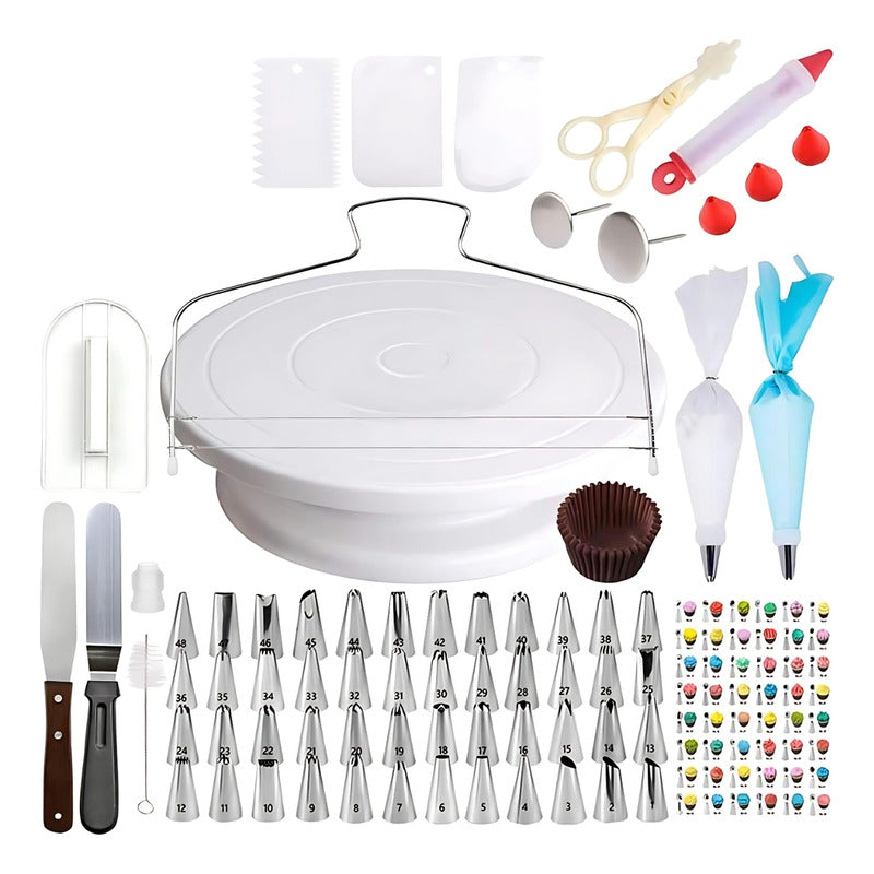 Kit Decoración De Pasteles,  Completo Con Soporte, Giratorio