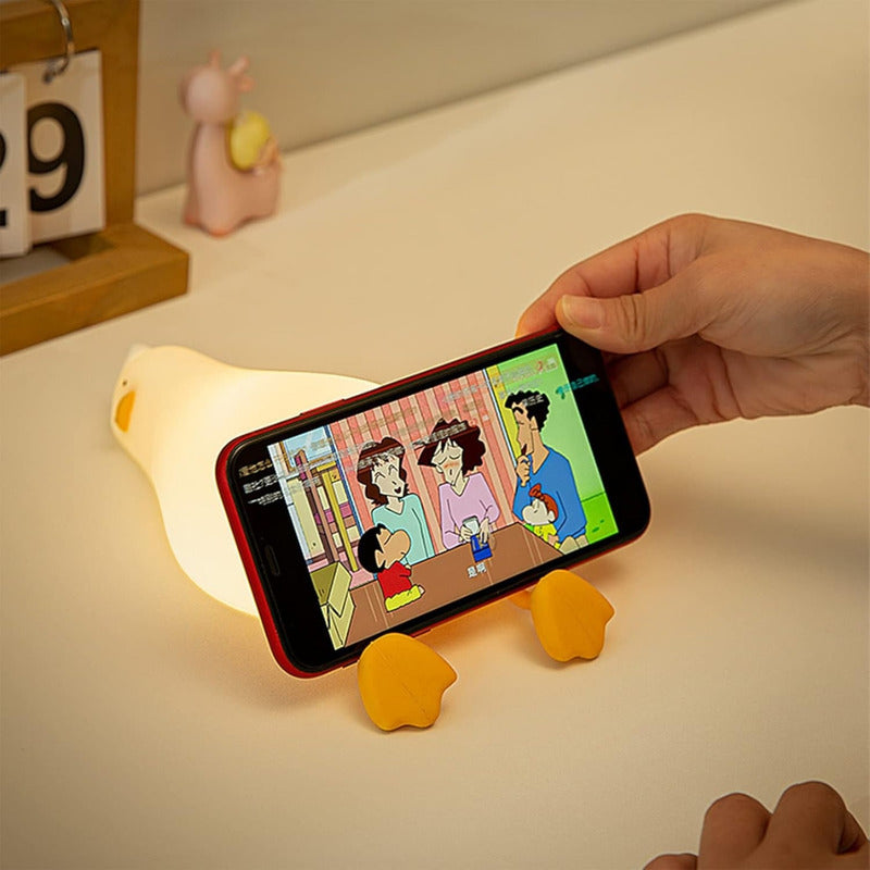 Lámpara Pato Led Silicona Táctil Recargable, Luz Nocturna