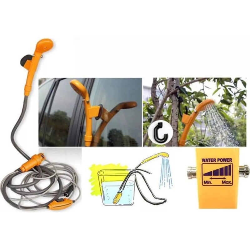 Kit De Ducha Regulable Con Manguera De 2 Metros Para Camping