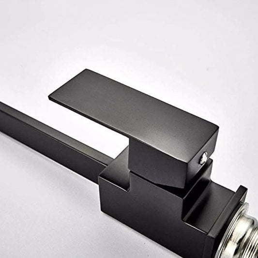 Grifo De Cocina Giratorio 100% Acero Inoxidable Negro