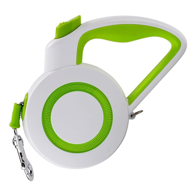 Correa Ajustable De 5 Metros Para Mascotas De Hasta 20 Kg Blanco