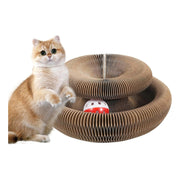 Tablero Rascador Magnético Para Gatos, Plegable Con Pelota Verde