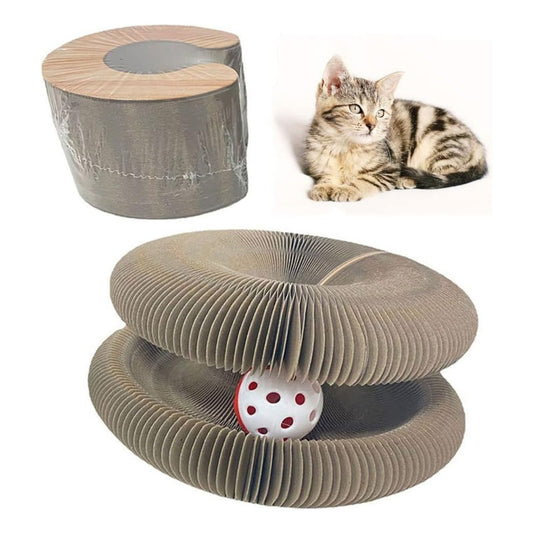 Tablero Rascador Magnético Para Gatos, Plegable Con Pelota Verde