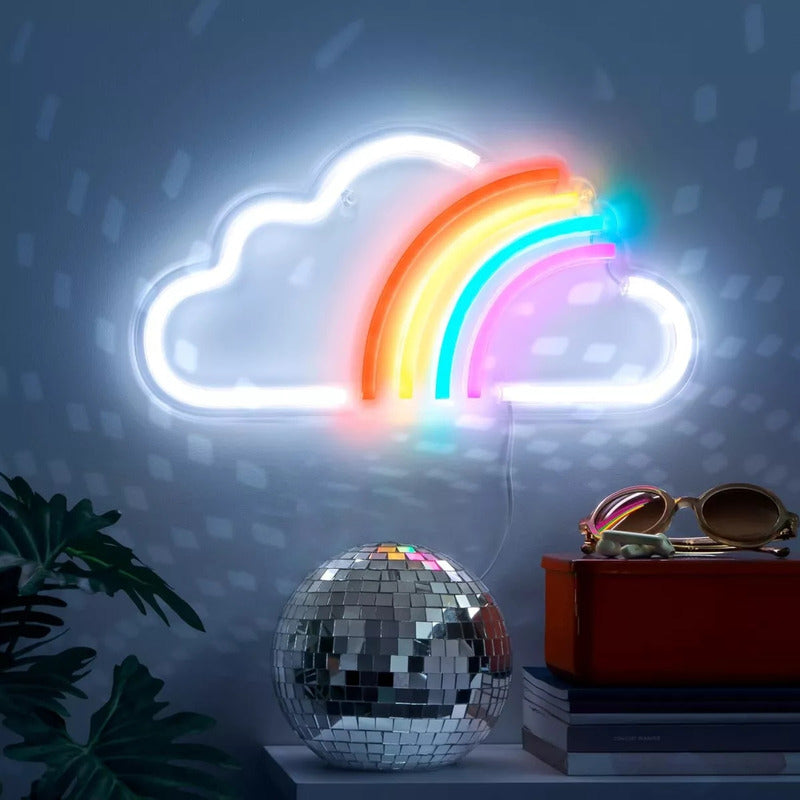 Letrero Luminoso Arcoíris Led Usb Para Decoración Y Fiestas