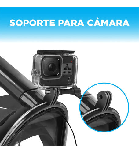 Máscara De Buceo Profesional Para Niños Y Adultos Cubre Cara (foto 6)