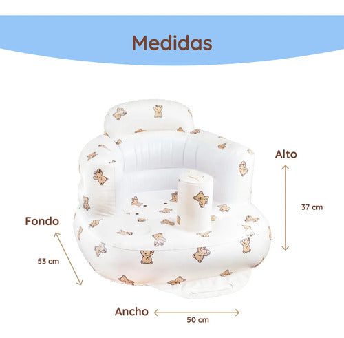 Asiento Inflable Para Bebés De 3 A 36 Meses, Bomba De Aire Beige (foto 6)